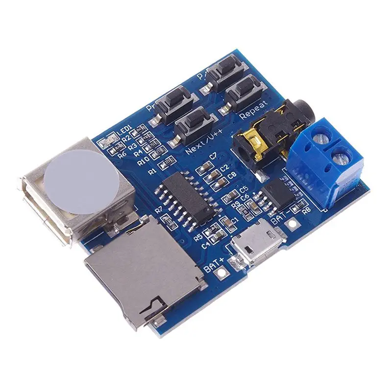 Retail Mp3 Lossless Decoders Decoding Power Amplifier Mp3 Player Audio Module Mp3 Decoder Board Support TF Card USB