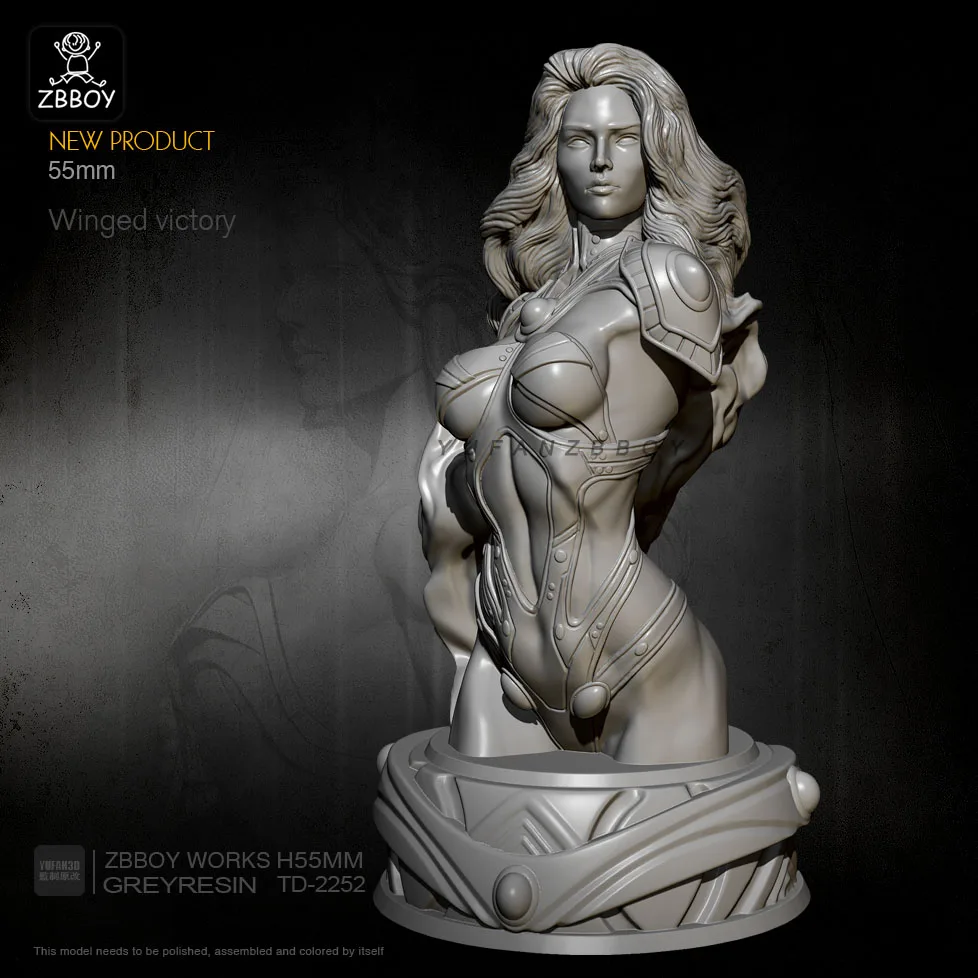 75mm Resin Bust of the goddess of fire model self-assembled TD-2260