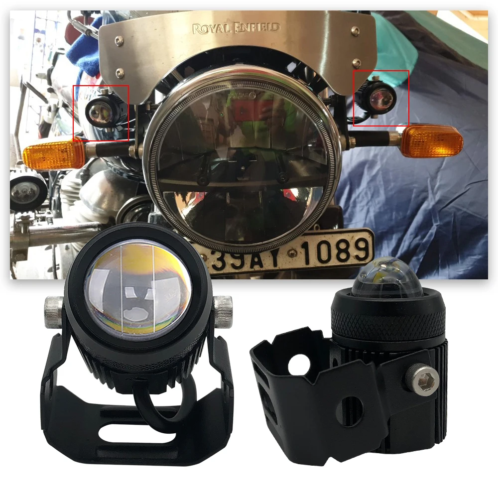 

2019 new Led Headlight Work Fog Light 30W 24V Dual Color High Beam for BA20D H4 T19 Moto ATV SUV Jeep Tractor Yacht Truck