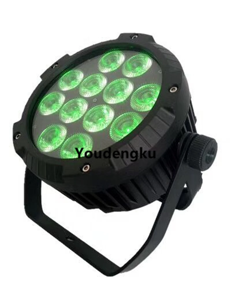 4pcs outdoor led par rgbw 4in1 flat par led dmx 12x10w american dj slim par 64 light