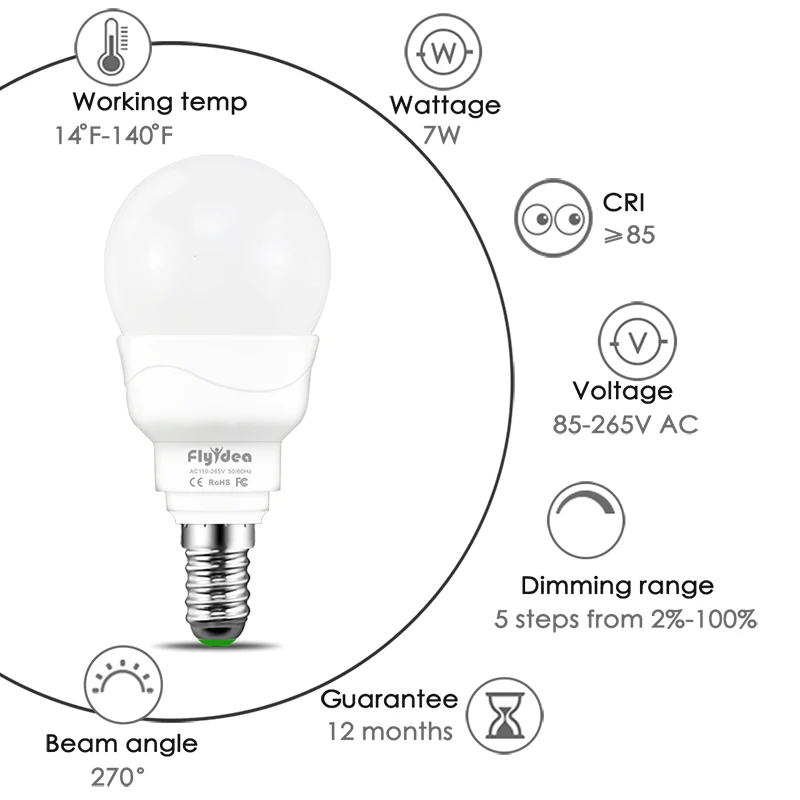 E14 Smart Bulb Lamp RGBW LED Light Bulb 21key Infrared controller Multicolor Dimmable Color Changing LED Night Light AC110V/220V