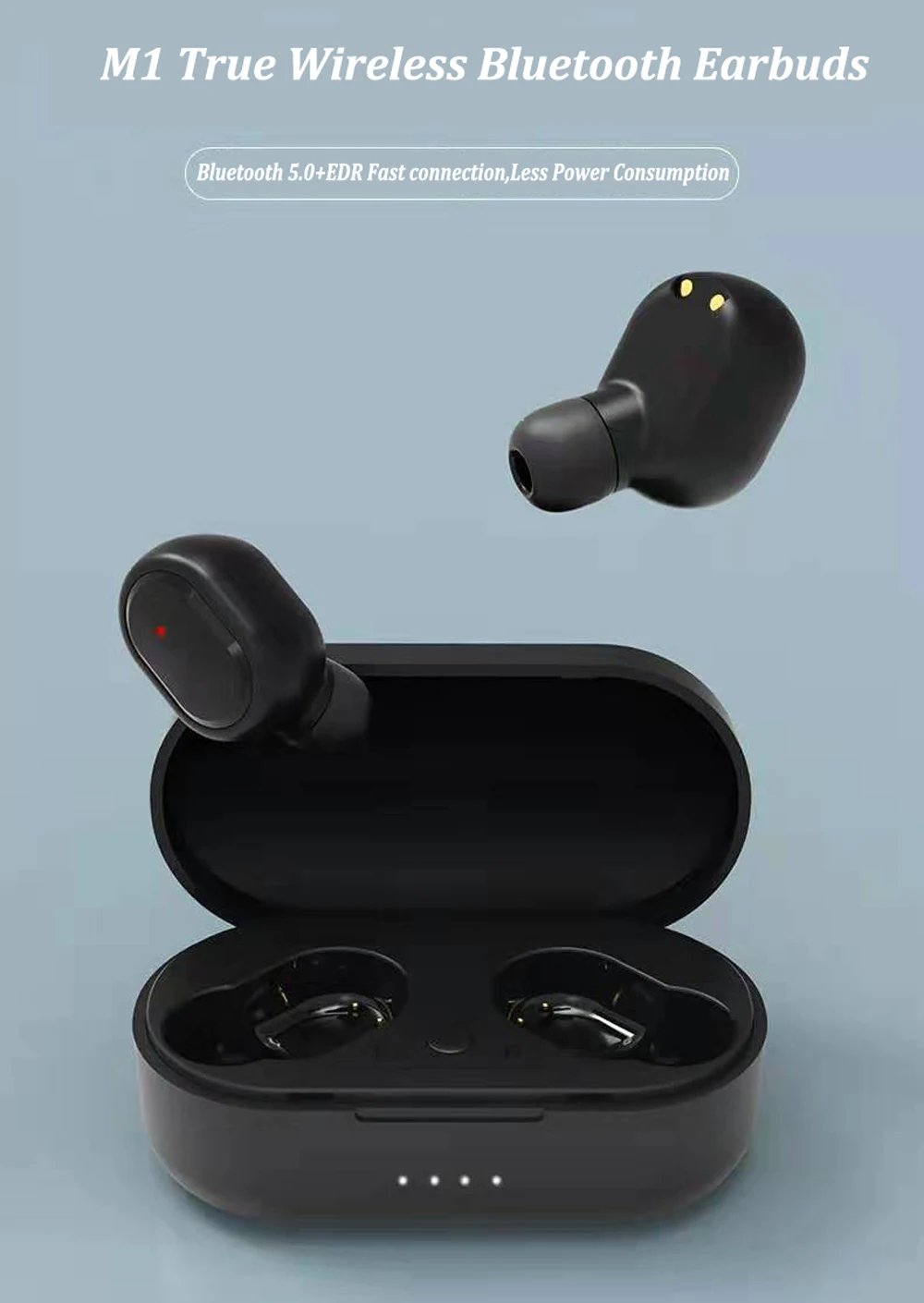 TWS M1 Tai Nghe Nhét Tai Bluetooth-Tai Thể Thao Mini Thật Tai Nghe Không Dây Tai Nghe 5.0 Tự Động Ghép Nối Dài Giờ Chơi PK I14 i18 I10 Bởi Công Ty DHL