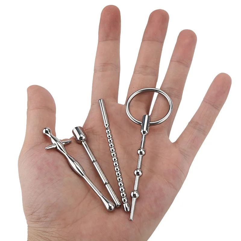 

4 Types Stainless Steel Urethral Catheter Penis Sounding Penis Plug Urethra Sex Toy Urethral Dilator Male Cock Chastity Sex Toys