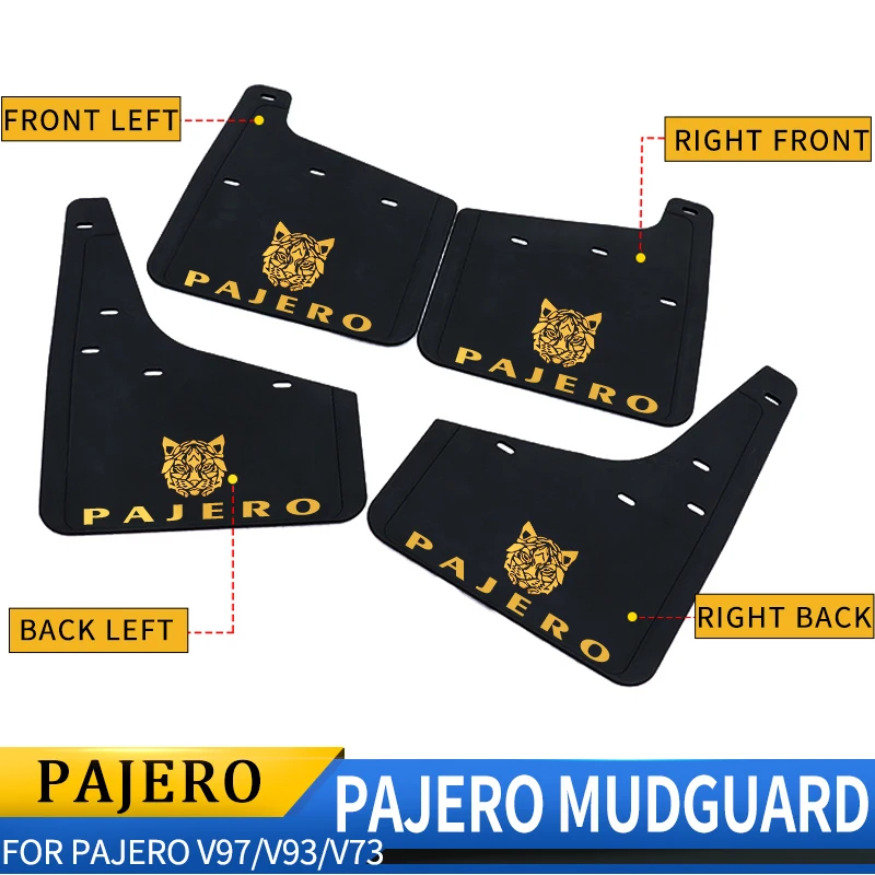 Mudflaps For Mitsubishi Pajero Fender V93 V97 Mud Flap Guards Pajero Mudguard Fenders Car Modification Accessories