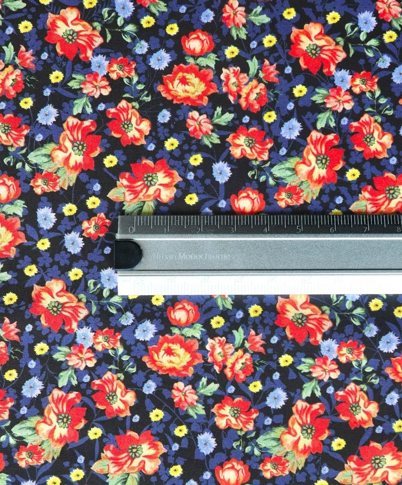 Width 57" High End Fashion Floral Printed Cotton Fabric By The Half Yard For Dress Shirt Cheongsam Material image 5