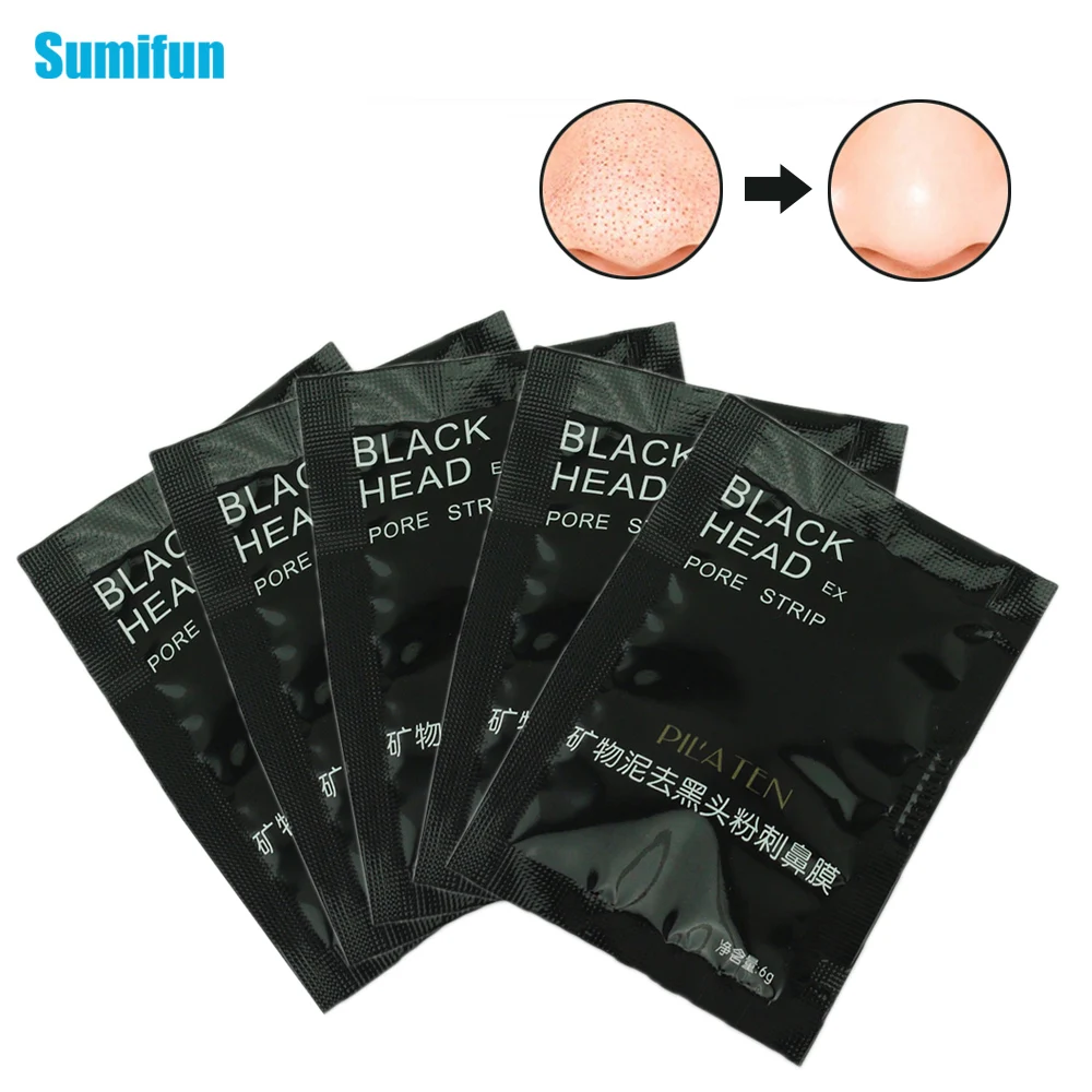Sumifun 2/5/20Pcs Black Face Patch Nose Strips to Remove Blackheads Pores Acne Peel Mask Black Dots Cleaning Plaster