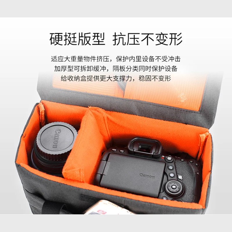 折りたたみ写真ハンドバッグバッグパッド入りインサート一眼レフカメラケースキヤノン EOS 80D 70D 200Dii 250D R RP R10 T7i X9 X9I ポーチ