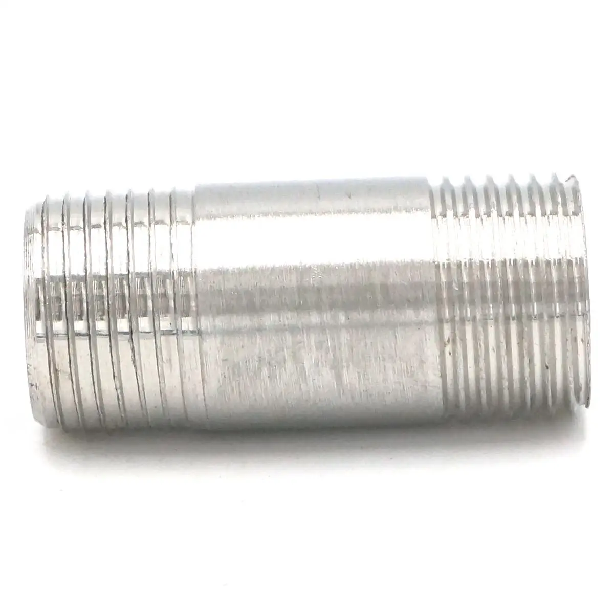 3/8" BSP Equal Male Threaded 304 Stainless Steel Straight Pipe Fitting Connector Adapter