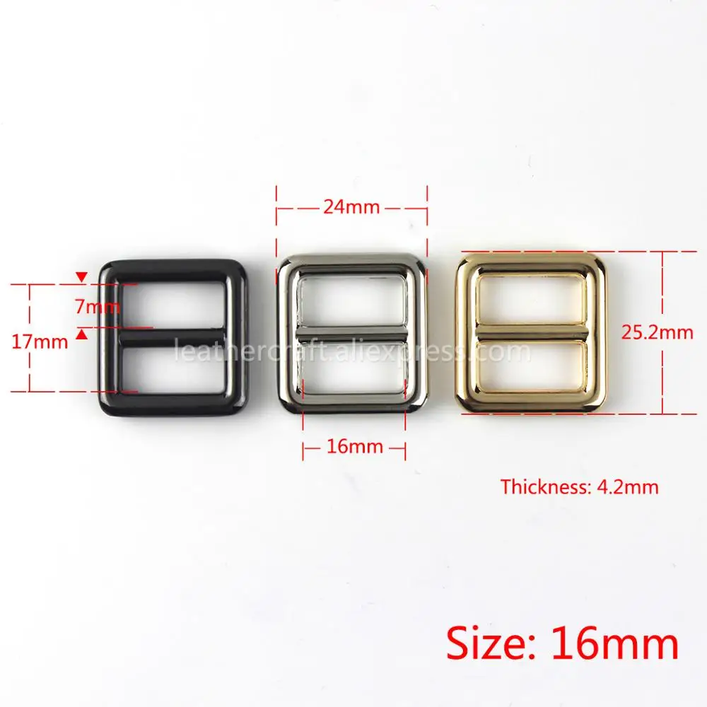 1x Metal Cast Tri-Glide Buckle 3 Bar Adjuster Slider Middle Center Bar Buckle for Leather Craft Bag Backpack Shoulder Strap Belt