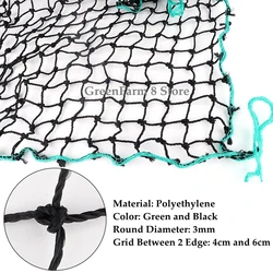 4/6cm siatka czarna zielona lina polietylenowa Dia 3mm przedszkole Anti-falling netto schody balkon dziecko ochrona bezpieczeństwa netto