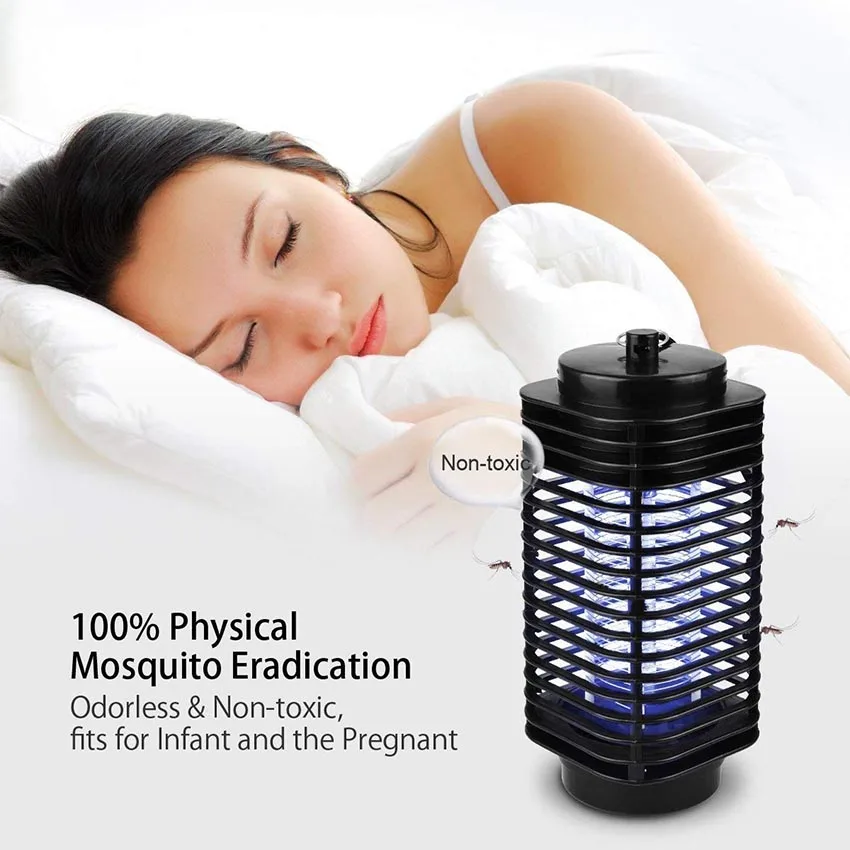 110V 220V UV Electronic Mosquito Killer Lamp Insect Fly Bug Trap Zapper Anti Mosquito Bedside Night Light Lantern Repellent Lamp