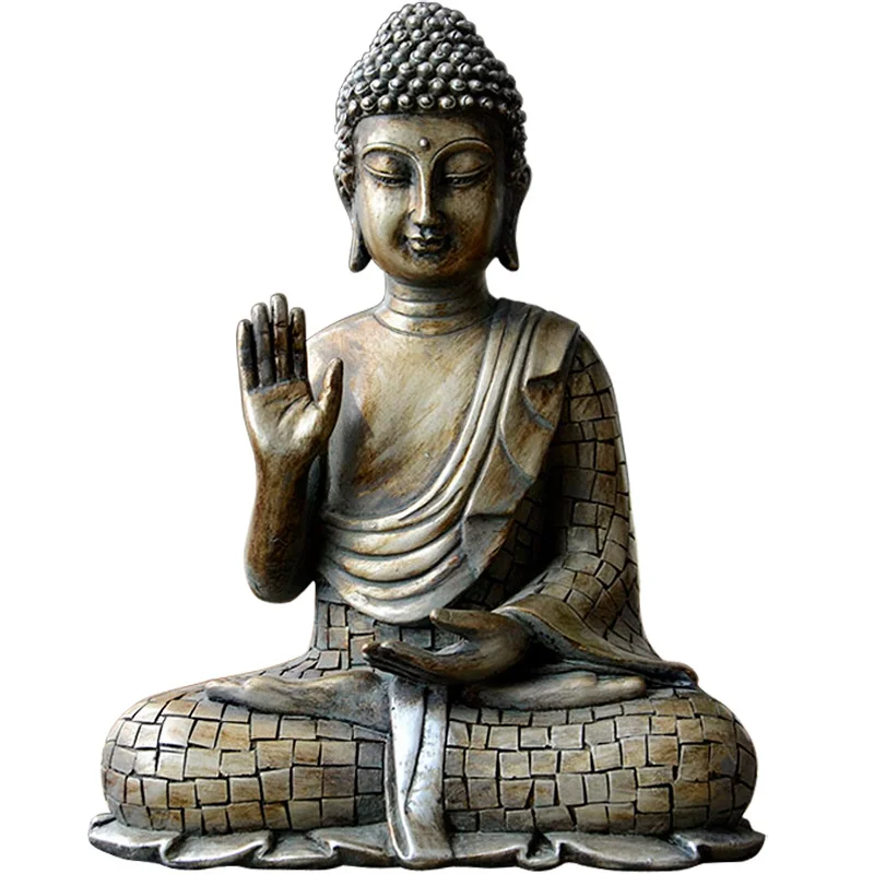 Best Buddha Statues Thailand Buddha Statue Sculpture Home Decor Office Desk Ornament Vintage Gift Figurine Hindu Siting Buddha