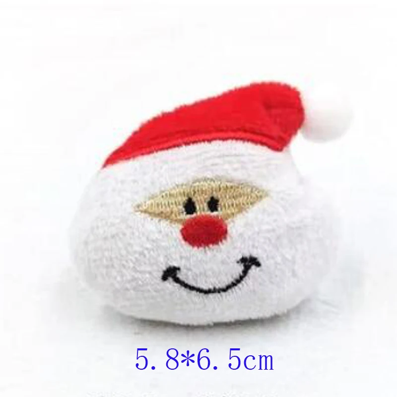 10Pcs/lot Plush Fabric Patch Christmas Snowman Penguin Padded Appliques  Kids Headwear Garments Accessories DIY Christmas Patch