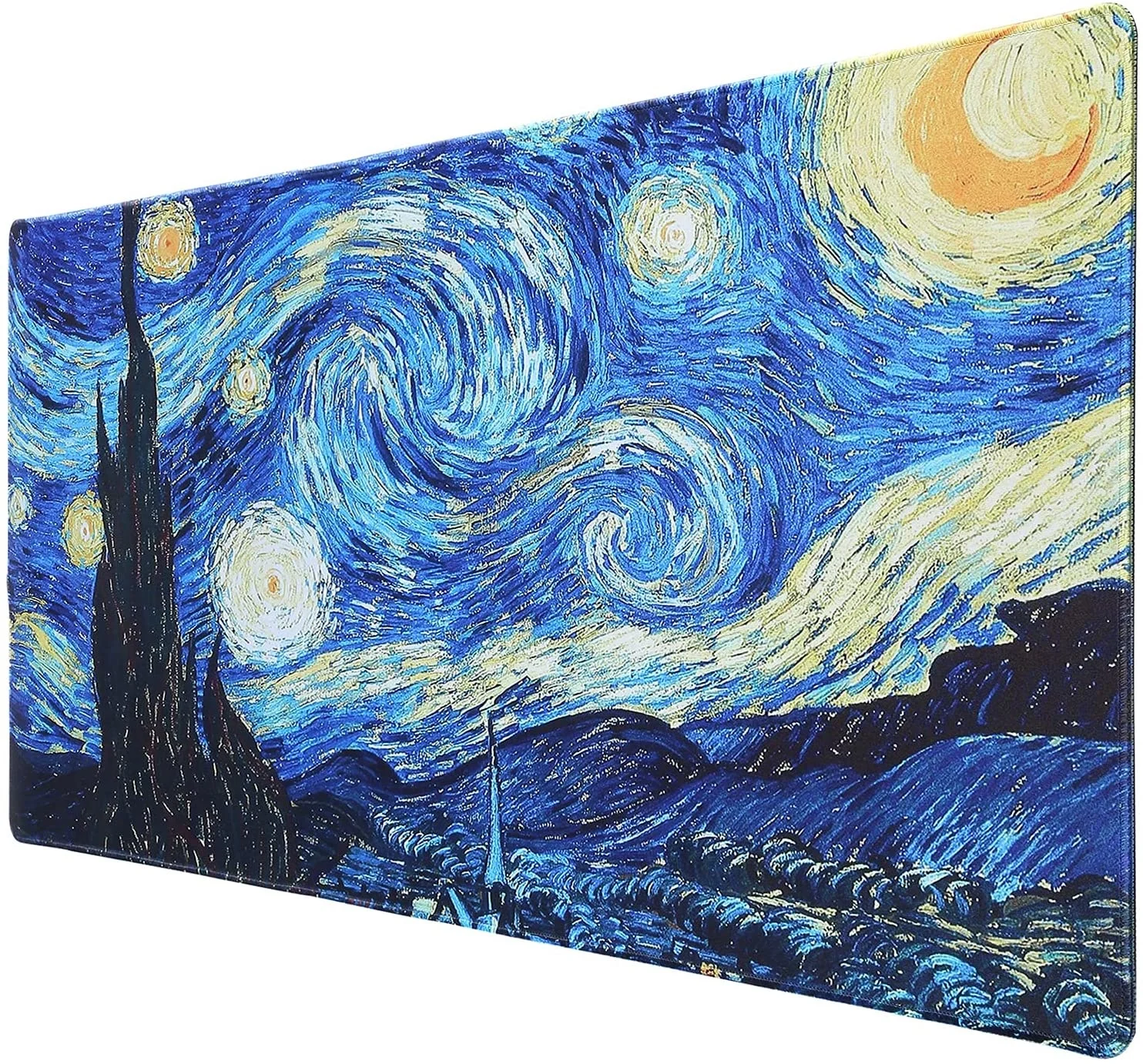 90x40 mm Mouse Pad Gamer Computer HD Keyboard Pad Desk Mats Van Gogh Starry Night Anti-slip Soft Office Carpet Laptop Mouse Mat