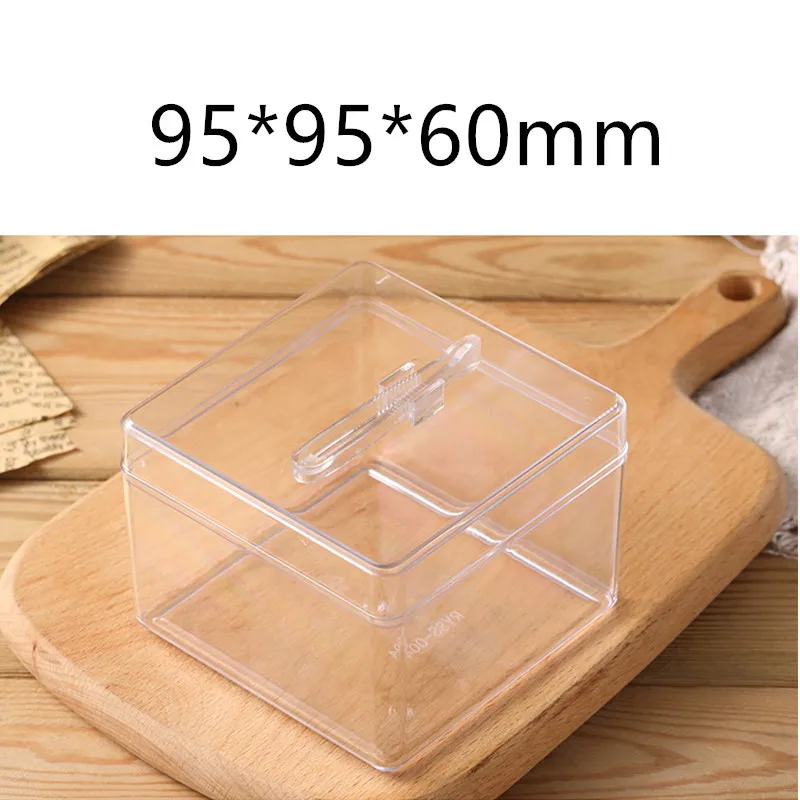 10pcs High quality transparent biscuits packaging box disposable hard plastic snack food container cake dessert cups with lids