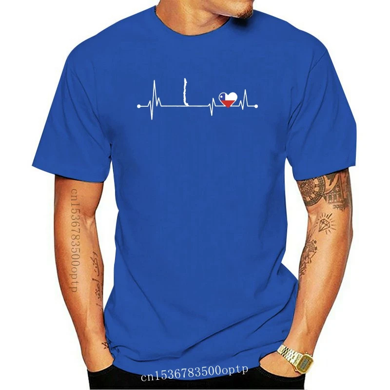 New 2021 Summer T Shirt Chile Hearbeat Standard S-3xl T-Shirt Unisex Tee Shirt Personalized T Shirt Gift T-Shirt Man Printing O-