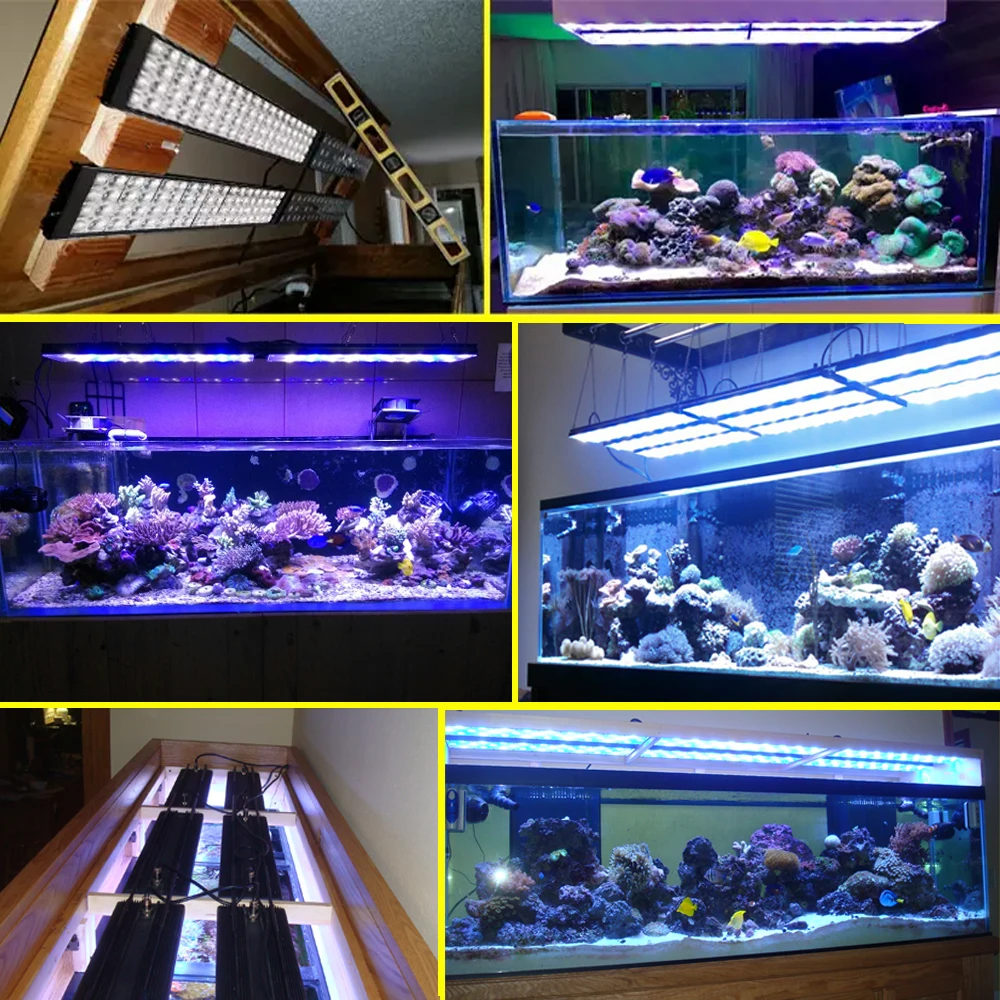 PopBloom-WiFi Aquarium LED Light Full Spectrum, Reef Marine Aquarium Light for 36