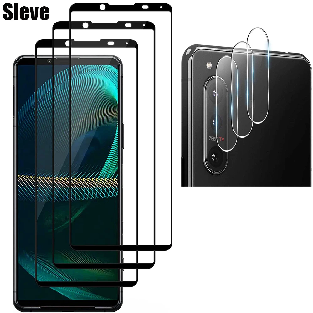 2.5D 9H Tempered Glass For Sony Xperia 1 5 10 II iii Screen Protector with HD Lens Protector On For Sony Xperia1 5 10 III IV VI