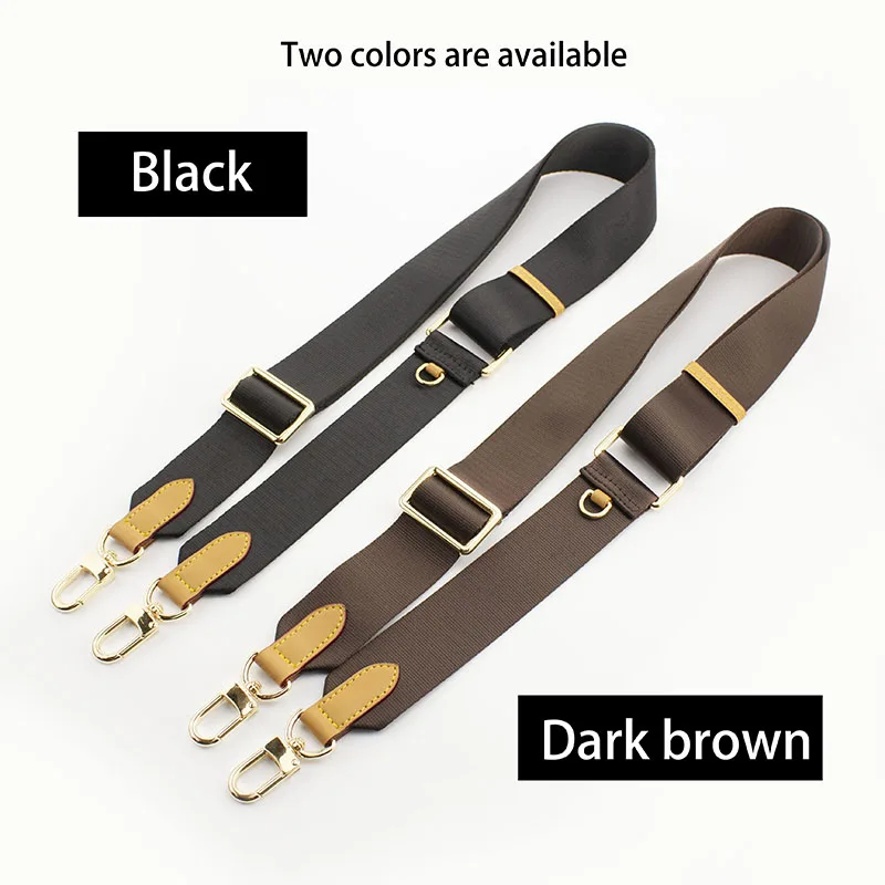 TINBERON Bag Strap Luxury Designer Hot Brown Canvas Shoulder Strap Beeswax Leather Adjustable Crossbody Bag Strap Bag Accessorie