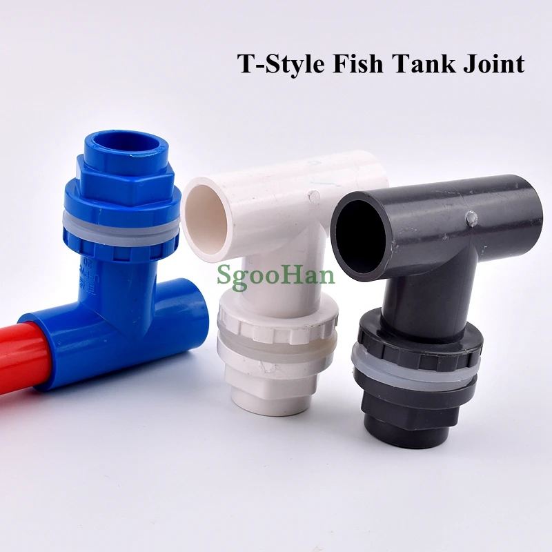 2~20pcs ID 20mm PVC Pipe Aquarium Fish Tank Tube Joint Home Garden DIY Overflow Thread Water Tank Connectors Watering Fittings