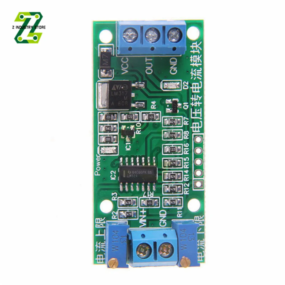 Voltage To Current Module 0-2.5V 0-3.3V 0-5V 0-10V 0-15V 0-24V to 0 -20mA/4 -20mA Current Transmitter Signal Converter Module