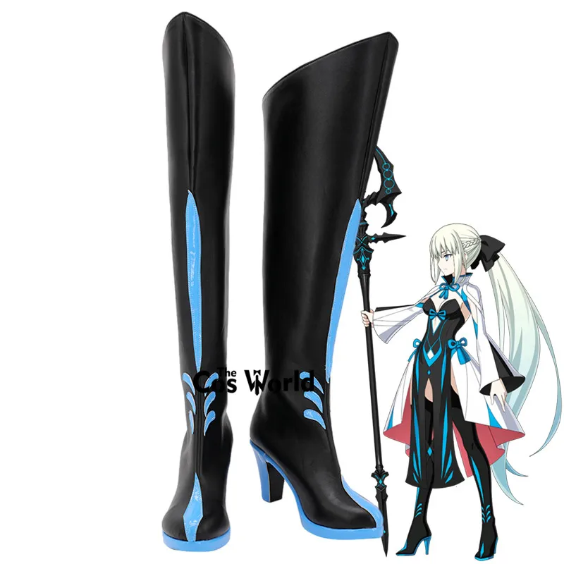 Fate Grand Order Morgan le Fay Games Customize Cosplay High Heels Shoes Boots