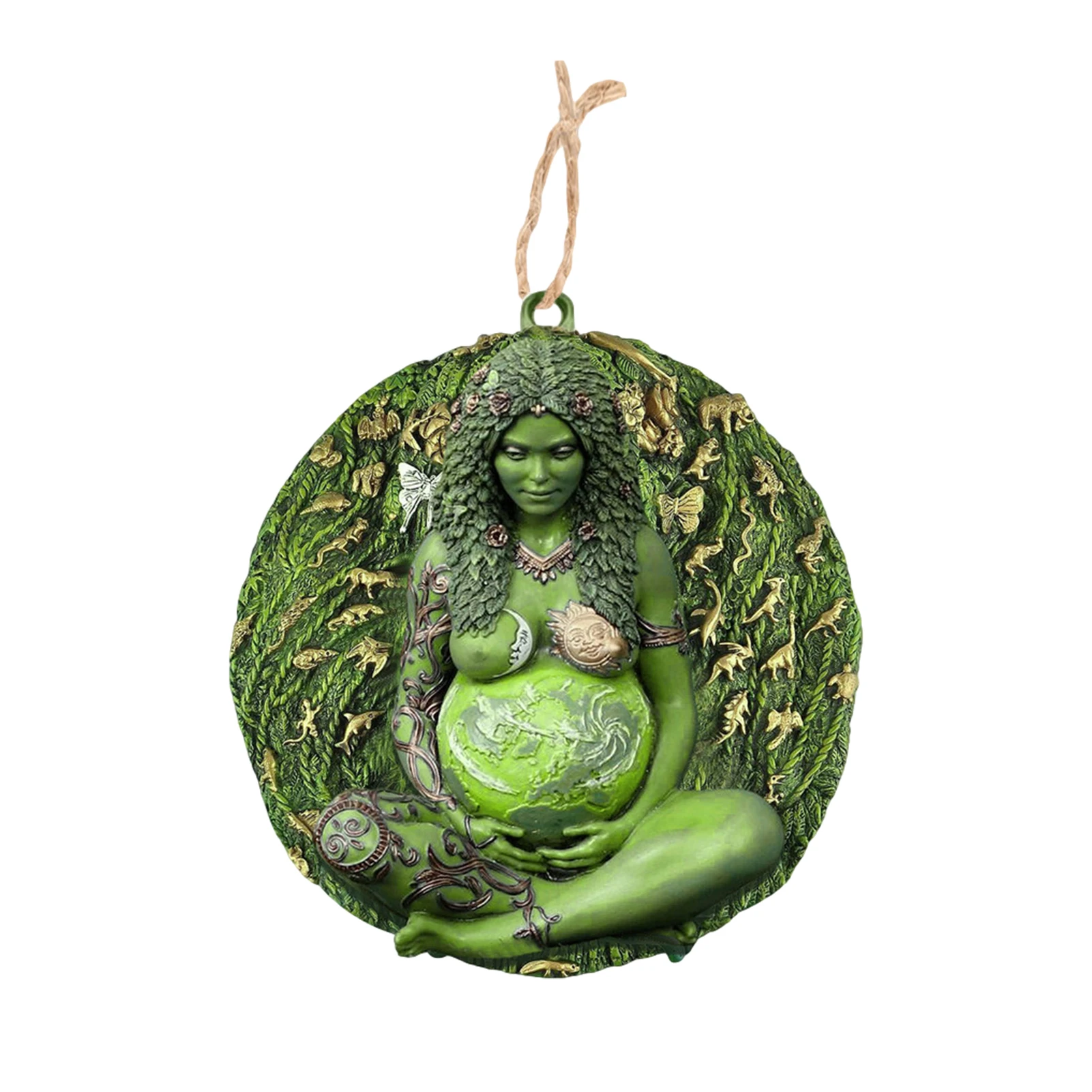 Mother Earth Gaia Goddess Hanging Ornament Millennial Mother Earth Goddess Statue Necklace Mother Fashion Jewelry Unisex