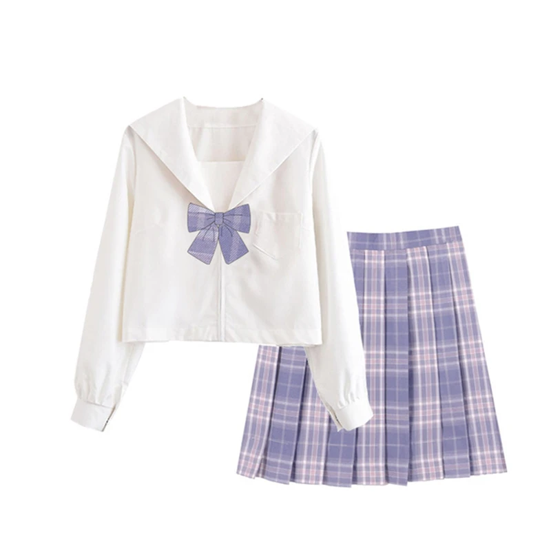 jk uniform skirt suit bad basic middle school college wind white without this cosplay sailor suit daily women's clothing