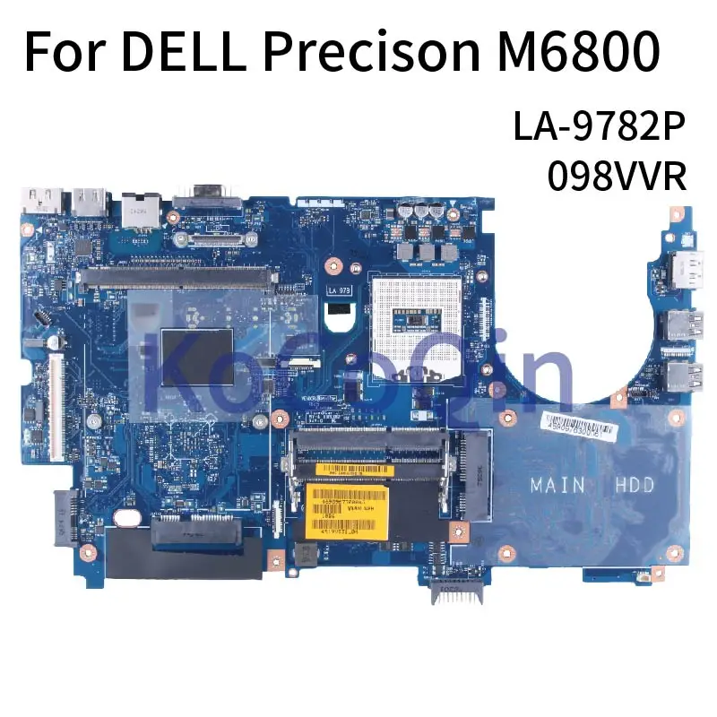 For DELL Precison M6800 Notebook Mainboard 098VVR LA-9782P DDR3 Laptop Motherboard