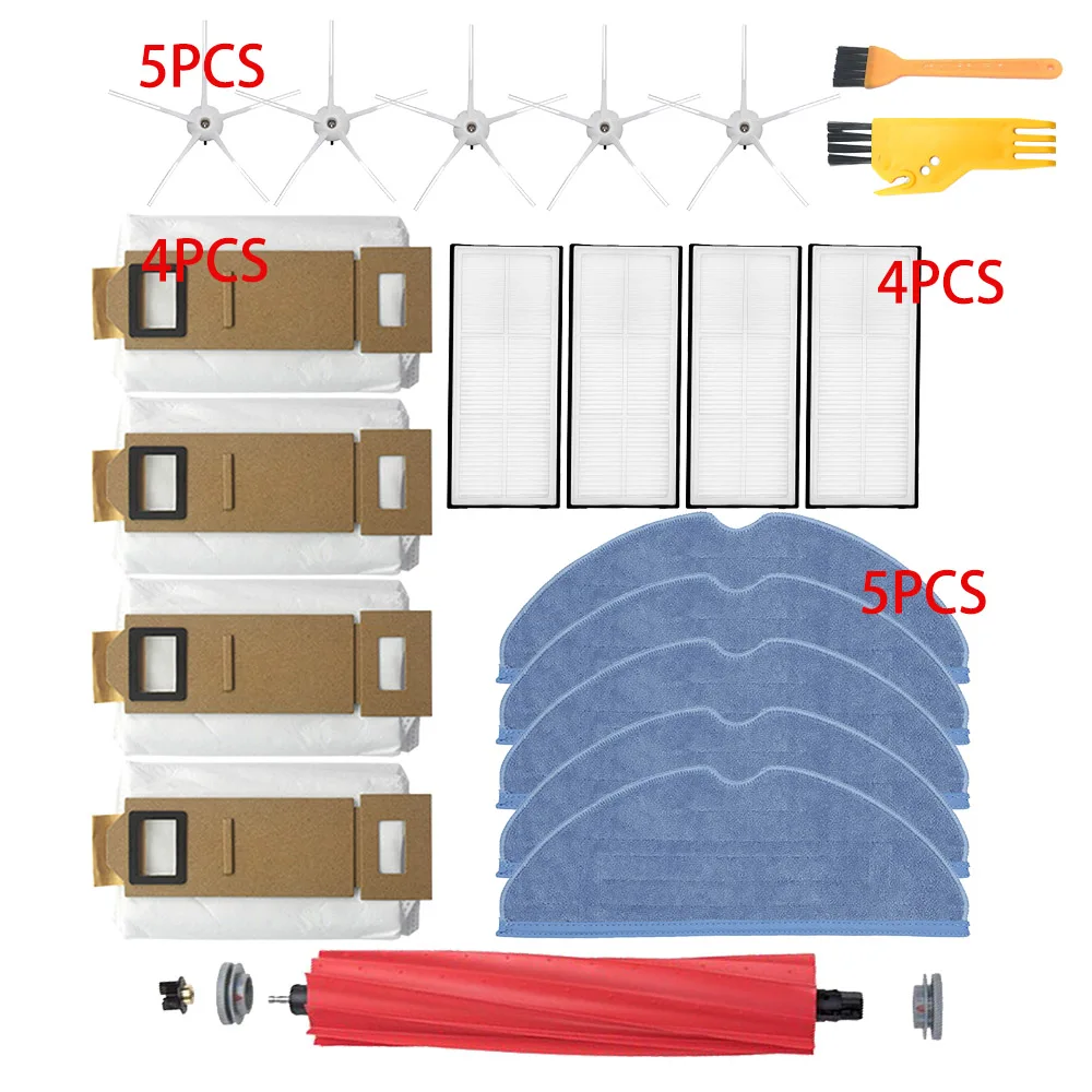 Spazzola a rullo laterale con filtro Hepa di ricambio per Xiaomi Roborock S7 / T7S Plus G10 T7S Mop Rag Bag Accessori per aspirapolvere