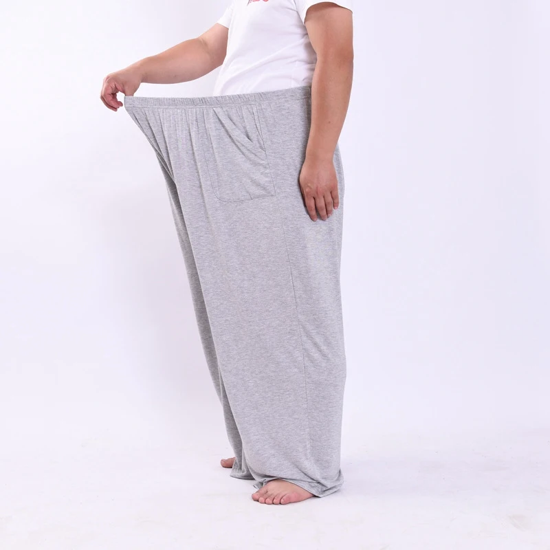 Summer Men modal sleep bottoms Home Wear Plus Size 7XL 8XL 11XL 12XL oversize Soft Sleep Wear sleep Pants Breathable soft pants