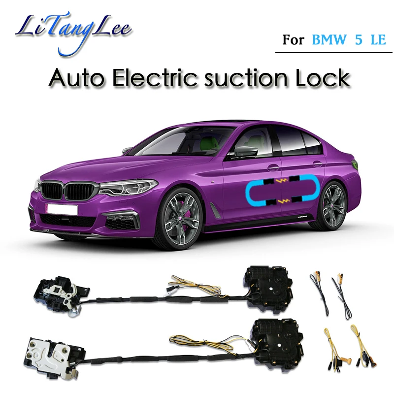 Car Soft Close Door Latch Pass Lock Actuator Auto Electric Absorption Suction Silence Closer For BMW 5 M5 LE 2017~2020