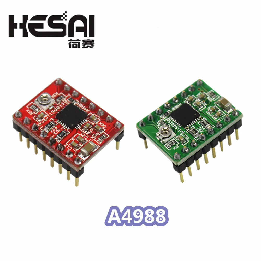 

A4988 Stepper Motor Driver Module With Heatsink + Heat Sink 3D Printer Parts For SKR V1.3 1.4 GTR V1.0 MKS GEN V1.4 Board