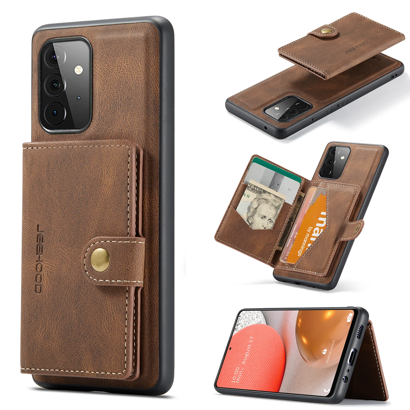 

Magnetic Wallet PU Leather Case For Samsung galaxy A72 A52 A42 A32 A12 Case Card Holder Shockproof Cover For Galaxy A51 A71 Case