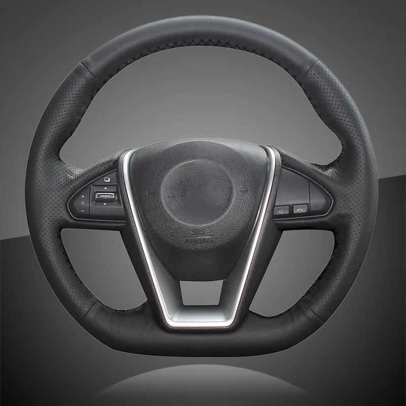 

Чехол на руль автомобиля на заказ для Nissan Lannia 2015 Maxima 2016, аксессуары для интерьера, чехлы для автомобильной оплетки «сделай сам», автомобильный Стайлинг