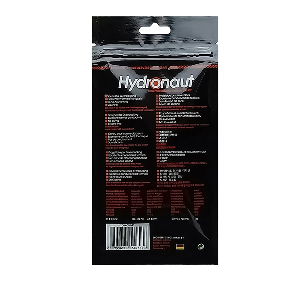 Imagem -05 - Graxa Térmica 1g 3.9g 7.8g 26g 11.8 w m. k do Refrigerador da Pasta do Grizzly Hydronaut para a Graxa Térmica do fã do Dissipador de Calor do Processador de Cpu Gpu