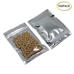 100 pcs/lot Food Storage Aluminum Foil / Clear Flat Bottom Resealable Valve Zipper Plastic Retail Package Pack Ziplock Mylar Bag