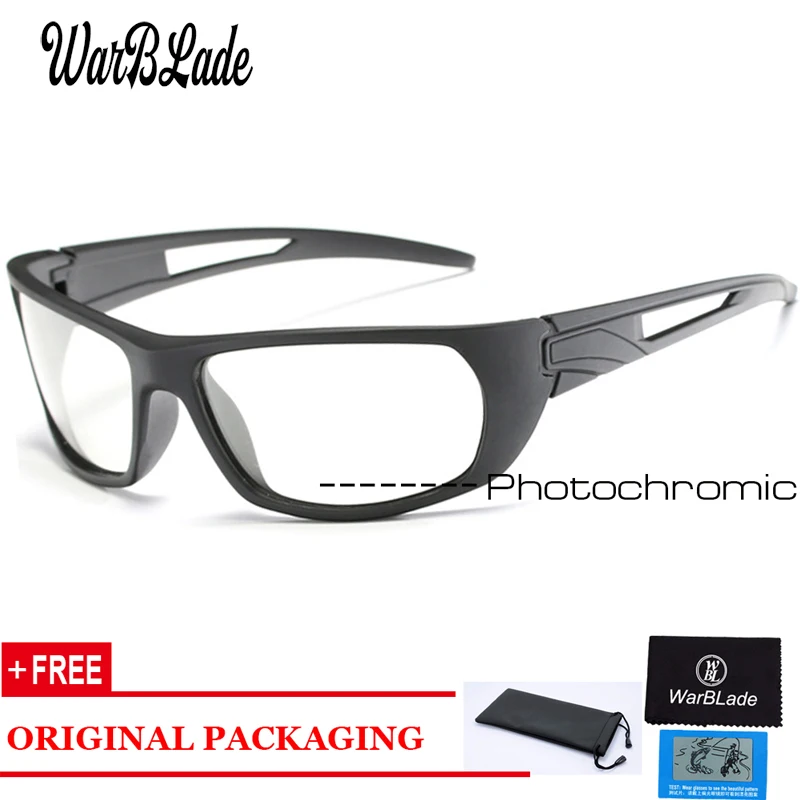 

WarBLade Photochromic Sunglasses For Men Fashion Rimless Square Sunglasses Men Polarized Chameleon Discoloration Sun Glasses