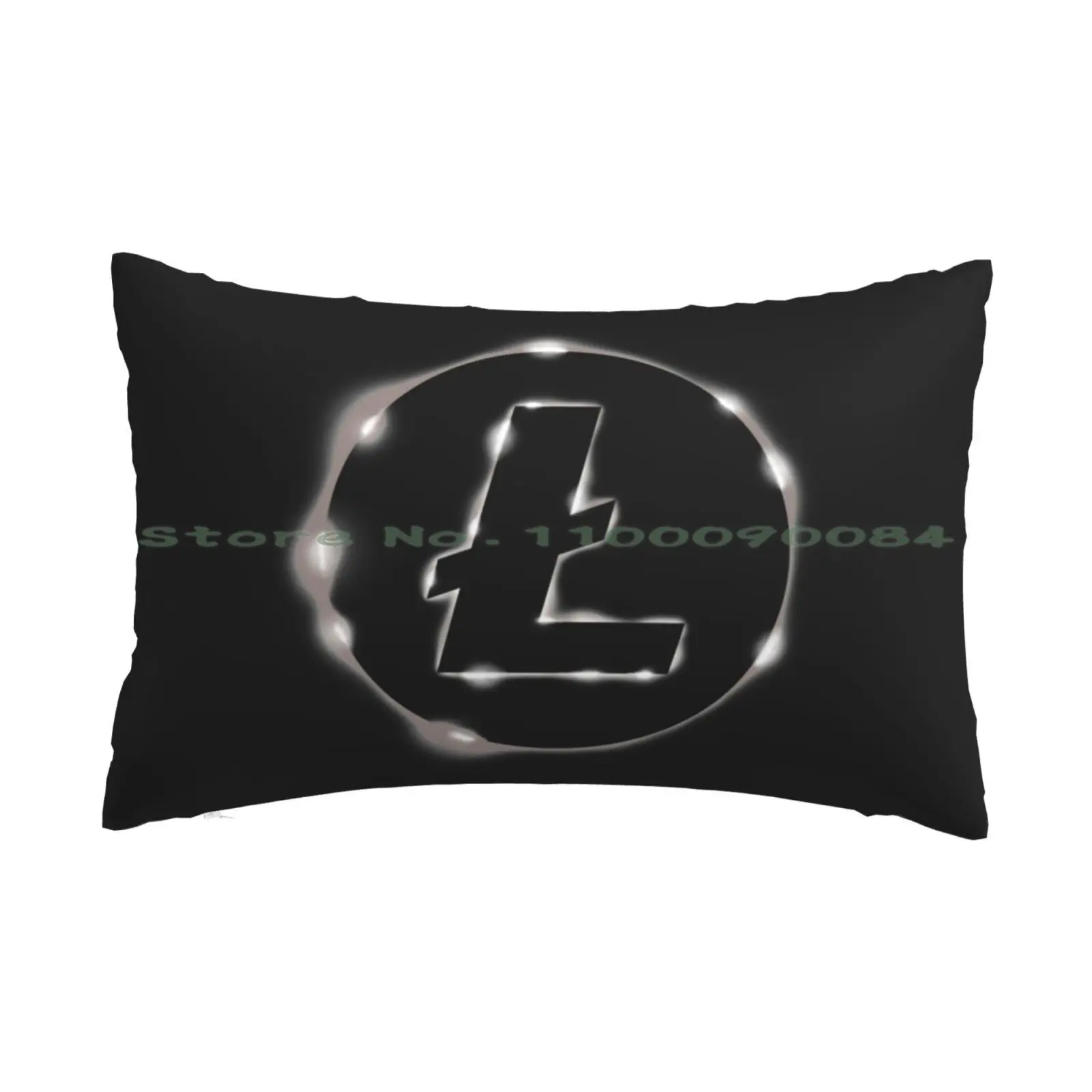 Litecoin Silhouette Cryptocurrency Design Pillow Case 20x30 50*75 Sofa Bedroom Ma?tre Gims Maitre Gims Damso Ninho Alonzo Dadju