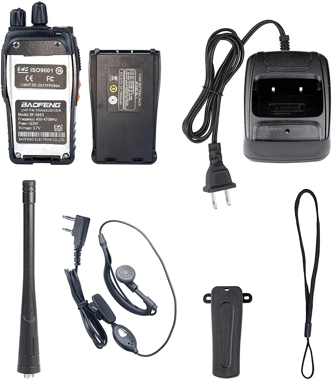 2pcs/lot baofeng BF-888S Walkie talkie Two-way radio set BF 888s UHF 400-470MHz 16CH walkie-talkie Radio Transceiver