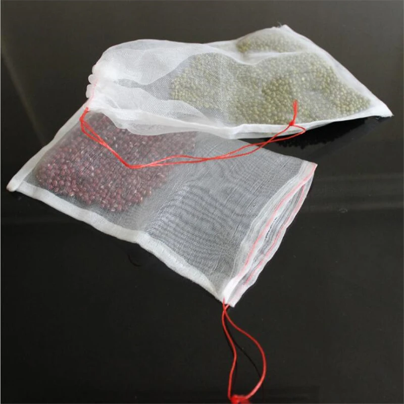 50PCS Garden Plants Vegetable Fruit Protection Bag Anti Bird Drawstring Netting Mesh Bag For Agriculture Pest Control Tools