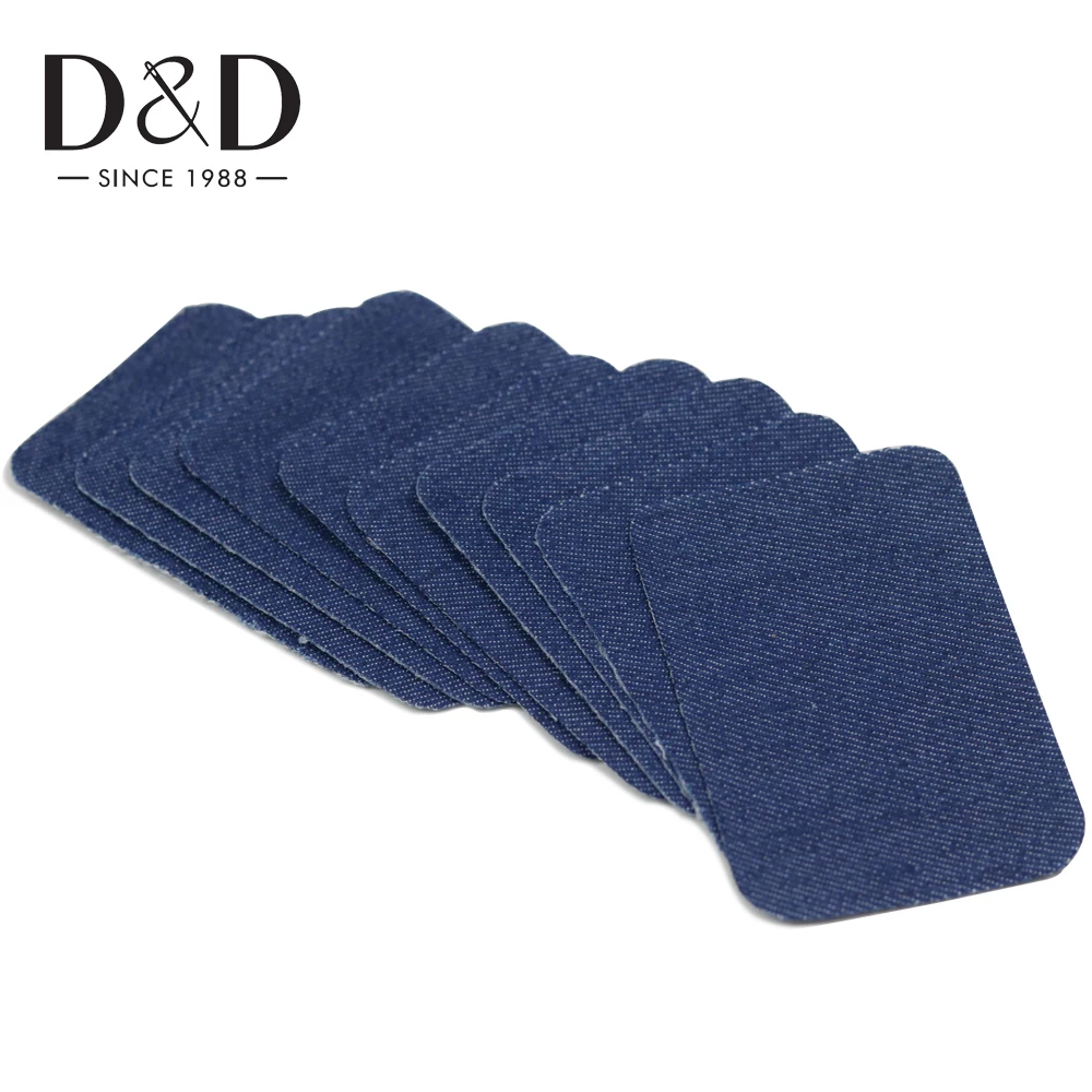 10 pz/lotto toppe termoadesive riparazione ginocchio gomito toppe Jeans patch Applique per cucire per vestiti adesivi fai da te accessori per cucire