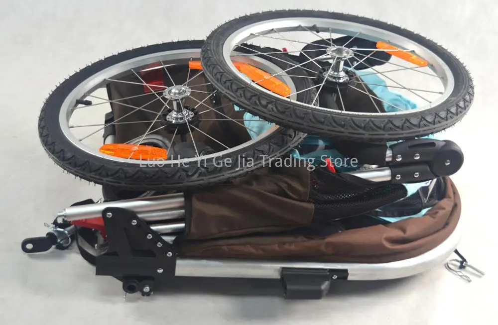 Remolque de bicicleta con rueda inflable de 20 pulgadas, remolque Multideportivo, cochecito de bebé/Jogger con mango ajustable