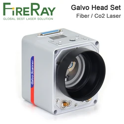 FireRay RC1001 Fiber Laser Scanning Galvo Head Set With Red Light 10.6um &1064nm 10mm Galvanometer Scanner With Power Supply