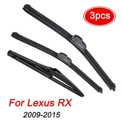 MIDOON 3Pcs Front Rear Windshield Wiper Blades Set For Lexus RX450H RX350 RX 450h 350 2015 2014 2013 2012 2011 2010 26