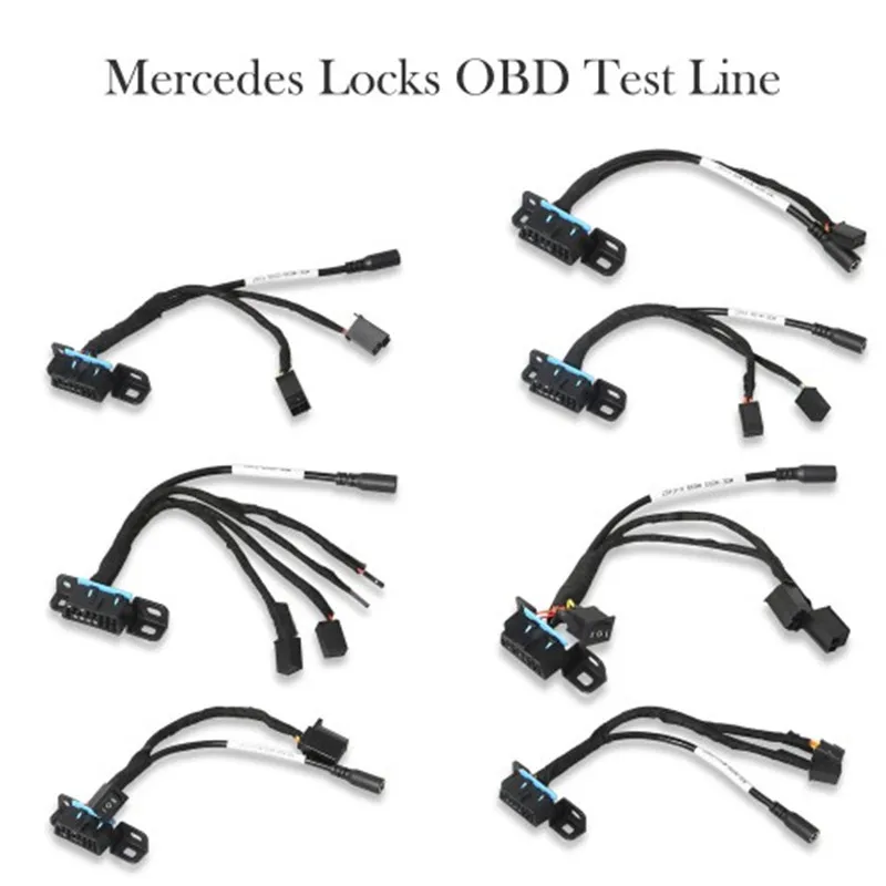 MB Locks OBD Test Line 7pcs for W209/W211/W906/W169/W208/W202/W210/W639 EZS Cable works with VVDI MB BGA Tool