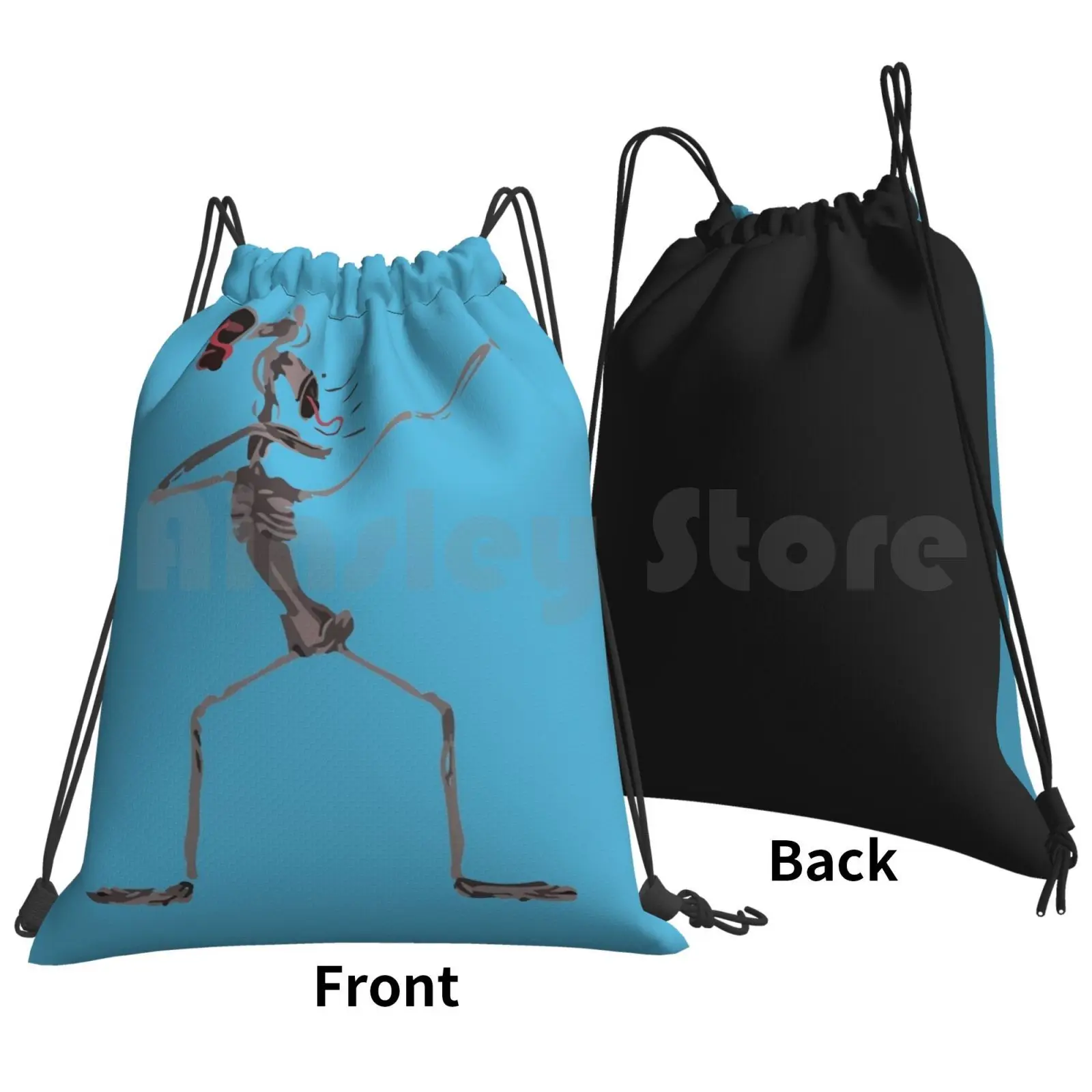 Dabbing Siren Head Backpack Drawstring Bag Riding Climbing Gym Bag  Siren Head Dab Dabbing Scary Halloween Scared Dance