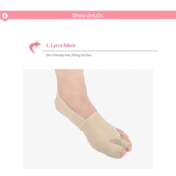 เจลสวมใส่เท้า Care การบีบอัด Bunion Corrector บรรเทาแขน Insoles กระดูกเท้า Hallux Valgus Toe Separator Straighteners