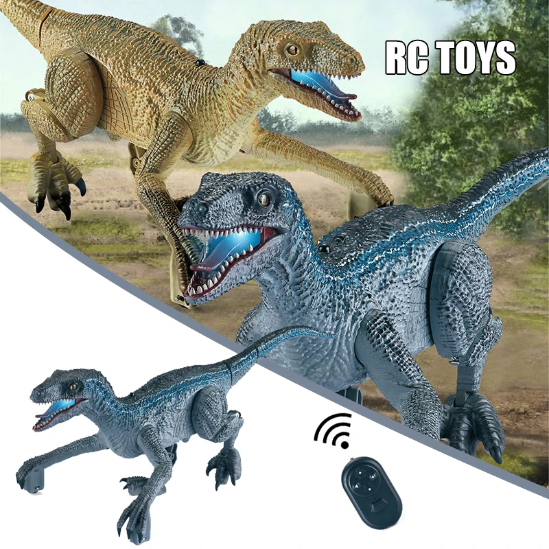 0.6kg Intelligent Remote Control Simulation Dinosaur Model Electric Walking Animals Toys With Led Light Roaring Gift For Kids