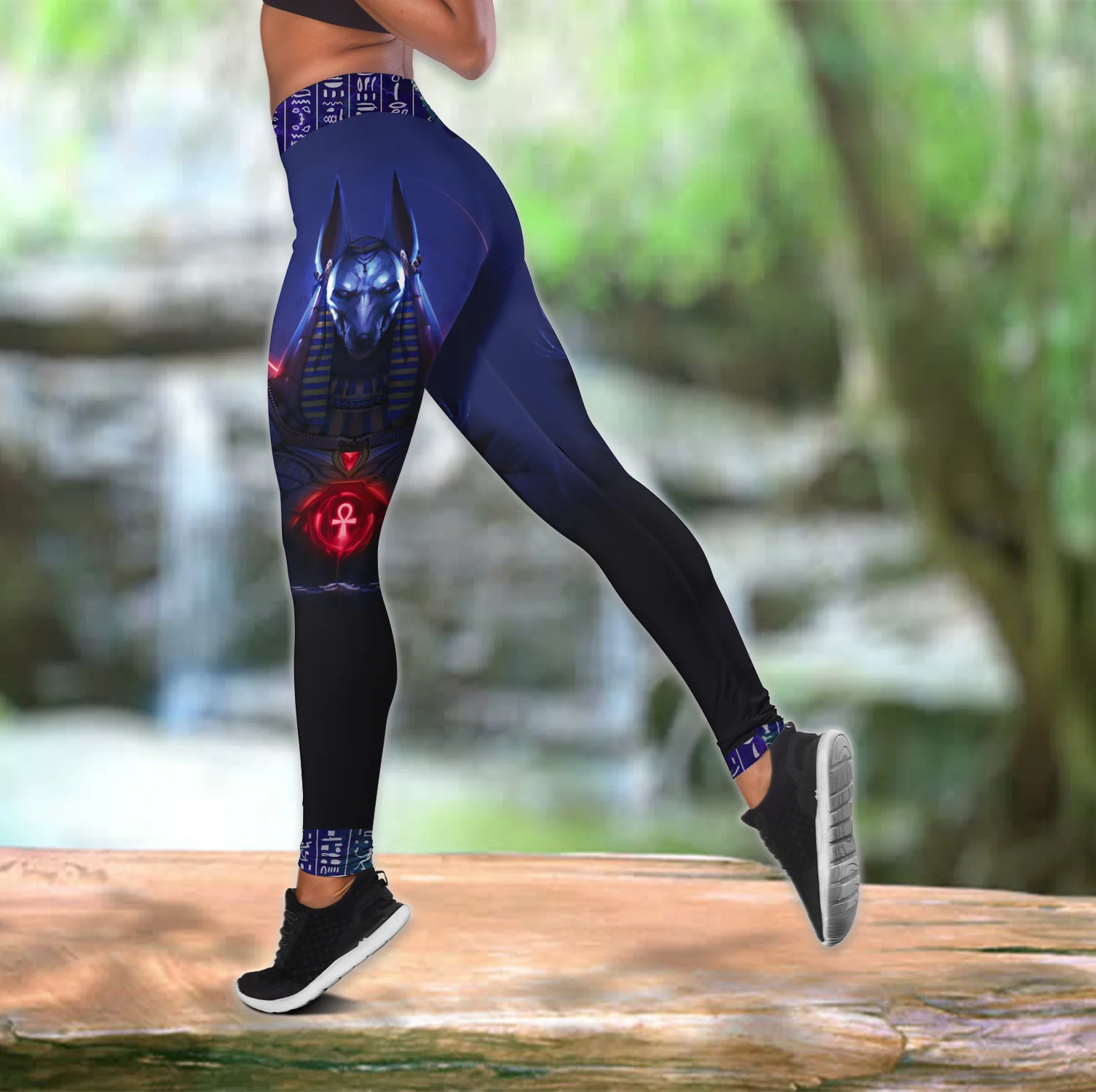 Conjunto Fitness Mujer Anubis – Camiseta sin Mangas y Mallas - imagen 2
